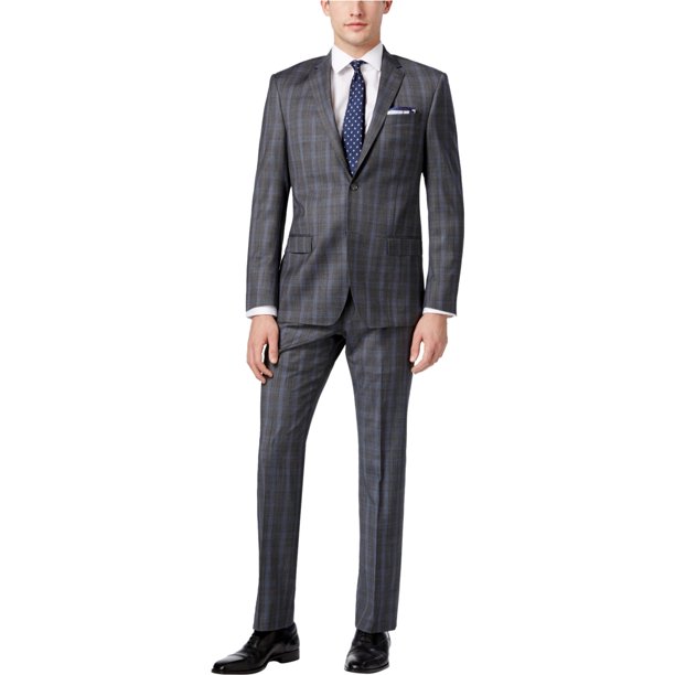 DKNY Esmoquin Formal Palid para Hombre, Gris, 38 Regular / 31W x 37L