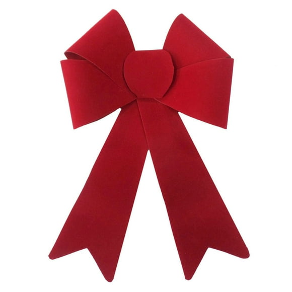 Nœud de Noël rouge en velours Import-Creative Design en PVC