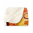 thumbnail image 2 of Happy Thanksgiving Dachshund Give Thanks Fall Beanie Scarf Welcome Cozy Sherpa Blanket Wiener Dog Lover Gifts Idea Warm Soft Throw Blanket - 00020, 2 of 5