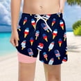 thumbnail image 2 of LIIPEE Boys Swimsuits Casual Swim Trunks With Cartoon Graphic Printed Beach Shorts For Kids Summer Swimming And Pool Party Comfortable Cute Breathable Soft Daily Bathing Suit,Multicolour,5-6 Years, 2 of 4