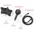 thumbnail image 6 of 2.5GPM Shower Heads with Handheld  Combo: High  Rain Shower Heads with Built-in Power Wash, 9 Mode Adjustable Dual Rainfall Showerhead with Anti-Clog Nozzles and Hose, Black, 6 of 6