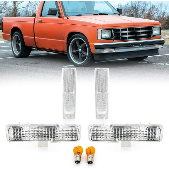 Unique Style Racing 332-1545PTU-VC 332-1627PTB-VC Turn Signal Lights Fits 1982-1993 Chevrolet S10