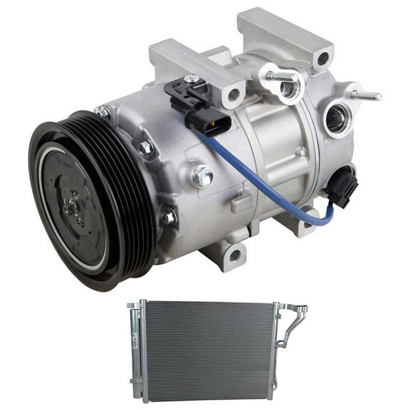 For Hyundai Sonata 2012 2013 2014 AC Compressor w/ A/C Condenser & Drier - BuyAutoParts