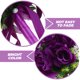 thumbnail image 2 of Ramo de flores artificiales, ramo de rosas falsas para dama de honor, ramo de novia hecho a mano con cinta de seda para centros de mesa de boda morados., 2 of 8