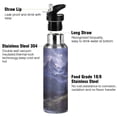 thumbnail image 3 of Yayeee 20oz Insulated Water Bottle Double Wall Stainless Steel with Flip Straw Lid, Moonlight Mountain, 3 of 7