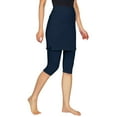 thumbnail image 6 of Women's Modest Athletic Skirt with Attached Leggings Knee Length Swim Workout Pants with Pockets, 6 of 9