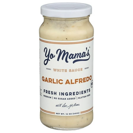 Yo Mama's Foods Roasted Garlic Alfredo Sauce (6 Pack) 16 oz