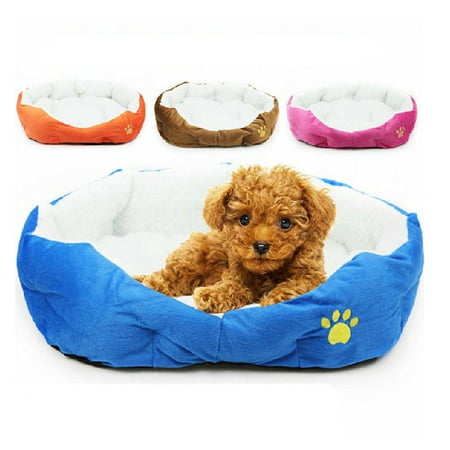 Zimtown Sky Blue Puppy Cat Pet Dog Soft Fleece Cozy Warm Nest Bed House Cotton Mat Size (Best Dog Beds For Puppies)