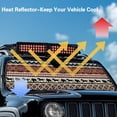 thumbnail image 4 of Yuyamidu Horse Cow Windshield Sun Shade for Rubicon Sahara TJ JK JKU 2 Door & 4 Door, UV Rays Blocker Sun Visor Shade Keep Vehicle Cool, Brown Aztec, 4 of 7