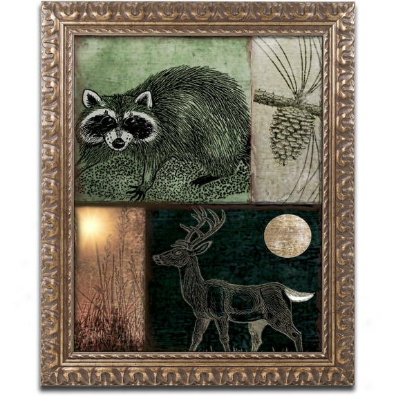 Trademark Fine Art "Locked and Loaded II" Canvas Art by Color Bakery Gold Ornate Frame