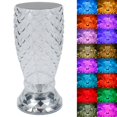 thumbnail image 1 of CNKOO 16 Color  Table Lamp Crystal Table Lamp RGB Changing Touch Night Light Fish Scale Shape Nightstand Light Bedside Atmosphere Acrylic Lamp USB Charging, 1 of 8