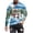 Blue, variant on Stamzod Christmas Oversized Tshirts for Men Casual Round Neck Long Sleeve Shirt Christmas Gifts Men Shirts Gold XL
