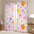 thumbnail image 2 of Feelyou Flower Floral Women Black Out Curtains, Pink Cherry Blossoms Curtains Pack of 2 (42x63 Each), Modern Fashion Style Bedroom Curtains, Curtains and Drapes Room Decor, 2 of 6