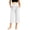 White, variant on Khunlpohl Women's Capri Pants Wide Leg Elastic High Waist Yoga Casual Capris Pant Plain Loose Trousers with Pockets