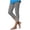 Gray, variant on Khunlpohl Womens Capris Pants Elastic Waist Lace Casual Leggings Bottoms Fashion Solid Color Capri Pant