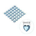 thumbnail image 2 of Uxcell 144 Pcs Heart Rhinestone 10mm Self Adhesive Gems Stickers Jewelry Stickers for Arts & Crafts, DIY Light Blue, 2 of 6