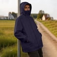 thumbnail image 5 of LWFFDAW Men's UPF 50+ Sun Protection Jacket Hooded with Mask Lightweight Long Sleeve Hooded Jackets Breathable Loose Hiking Athletic Jacket, 5 of 8