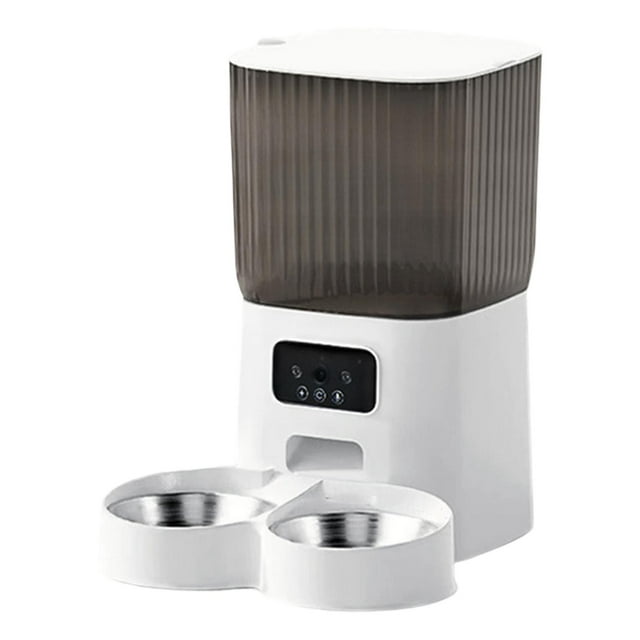 Almencla Distributeur Automatique de Nourriture pour Animaux de Compagnie Premium Distributeur de Nourriture pour Chats Petits Animaux Chiot Bol Double