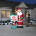 thumbnail image 2 of Gemmy Christmas Inflatable Santa with "SANTA APPROVED" Sign, 7 ft Tall, Multi, 2 of 4