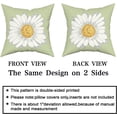 thumbnail image 4 of Spring Summer Pillow Covers 18x18 in Sage Green Daisy Floral Couch Pillow Cases Set of 2 Flower Bloom Farmhouse Throw Pillows Spring Decor for Room Bedroom Coushion Outdoor, 4 of 6