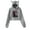 Grey-HL10414X04, variant on M3GAN Hoodie Sweatshirts Crop top Printing Movie for Girls Cat Ear Youth Streetwear Casual