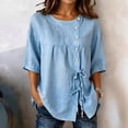 thumbnail image 2 of Active Tops Women Long Sleeve Compression Shirt Women Athletic Tops Womens Tees Short Sleeve Womens Workout Tops Short Sleeve Sleeve T Woman Large Shirt Long Sleeve Women Large Blue M, 2 of 5
