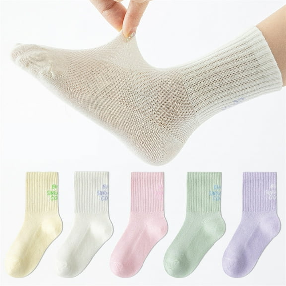 BAODANN Kids Socks For Boys And Girls Soft Comfortable Breathable Everyday Casual Wear With Elastic No Show Socks Toddler Girl Teen Girl Socks Sock for Little Girls Kids Socks Girl Girls Socks Bulk