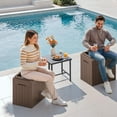 thumbnail image 5 of 30 Gallon Resin Deck Box 2 Pack Outdoor Indoor Waterproof Storage Box for Patio Furniture Pool Accessories Storage for Cushion Garden Tools (Brown, 2 Pack), 5 of 7