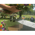 thumbnail image 5 of Sympathy Silks Artificial Cemetery Flowers 30" Lavender Amaryllis Purple Rose cemetery saddle, 5 of 9