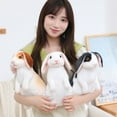 thumbnail image 3 of Christmas Gift Kids Baby Cute Cartoon Pillow Kneeling Sitting Soft Toy Stuffed Animals Easter Bunny Plush Rabbit New Year Chinese Rabbit WHITE SITTING, 3 of 8