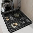 thumbnail image 2 of Coffee Bar Mat Accessories for Countertop Super Absorbent Anti-Slip Silicone Flower Dish Drying Mats for Kitchen Counter Draining Pad Decor Gift Fit Coffee Maker Coffee Pot Espresso Machine 24inx18in, 2 of 6