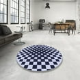 thumbnail image 4 of Ahgly Company Machine Washable Indoor Round Transitional Night Blue Area Rugs, 8' Round, 4 of 7