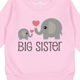 thumbnail image 3 of Inktastic Big Sister Elephant Toddler Sweatshirt, 3 of 4