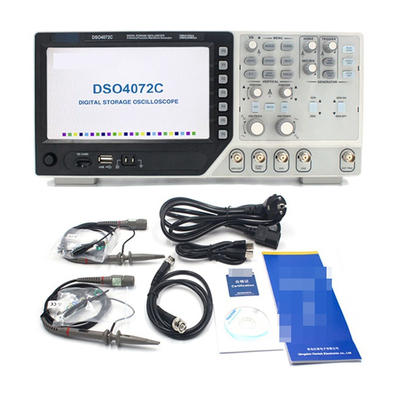 DSO4072C Digital Multimeter USB Oscilloscope 70MHz Bandwidth Channel 2-Channel Portable Oscilloscope Logic Analyzer
