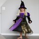 thumbnail image 4 of Vestido de fiesta de bruja para niñas de Halloween, disfraz de fantasma gótico, bata, vestido con tutú, sombrero de bruja para fiesta de carnaval de Purim, 4 of 5