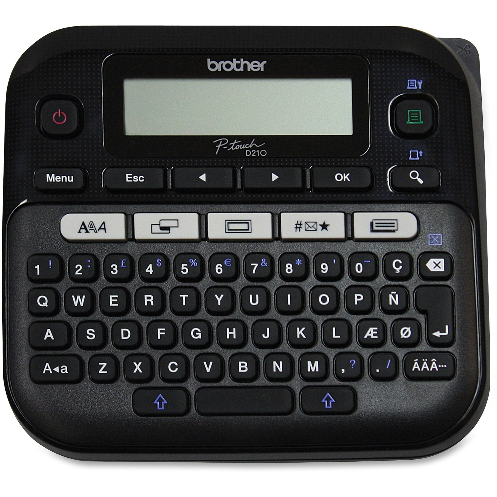 Brother P-touch One-Touch 2.3 Easy-to-Use Label Maker PTD210 Gray/White 