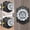 Matte Black-Rosette, variant on 3 Pack Glass Crystal Door Knobs Interior, Antique Brass Crystal Door Knobs with Lock for Privacy Use, Vintage Crystal Glass Doorknobs for Bedroom Bathroom Interior Doors