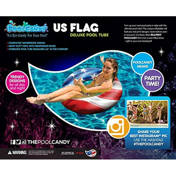 Stars & Stripes Pool Tube 36" - American Flag