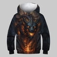 thumbnail image 3 of Bysome Boys Sweatshirts 3D Print Long Sleeve Hooded Tops Autumn Thermal Boys Hoodies Size 18-24 Months Black, 3 of 3