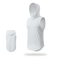 thumbnail image 3 of Hooded Tank Tops Men Lightweight Breathable Quick Drying Relaxed Fit Muscle Sleeveless Shirt Athletic Running Gym Tanks, 3 of 5