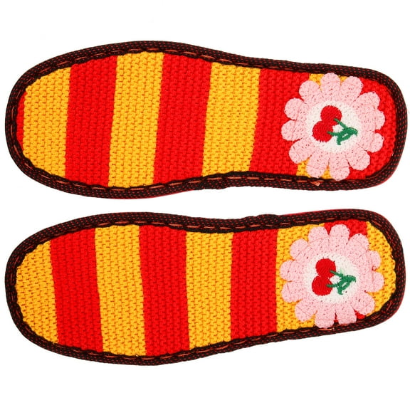 HAMPPLIES 1 Pair Durable Crocheted Shoe Soles Pads for Women 9.6285Inch