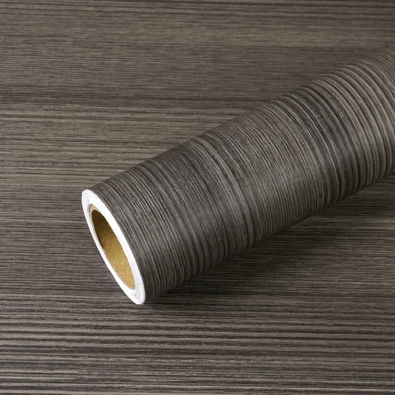 VEELIKE 15.7"x118" Dark Brown Wood Wallpaper Peel and Stick Waterproof Wood Contact Paper for Countertops Table Top Self Adhesive Vinyl Roll Removable Wallpaper for Kitchen Cabinets Liners