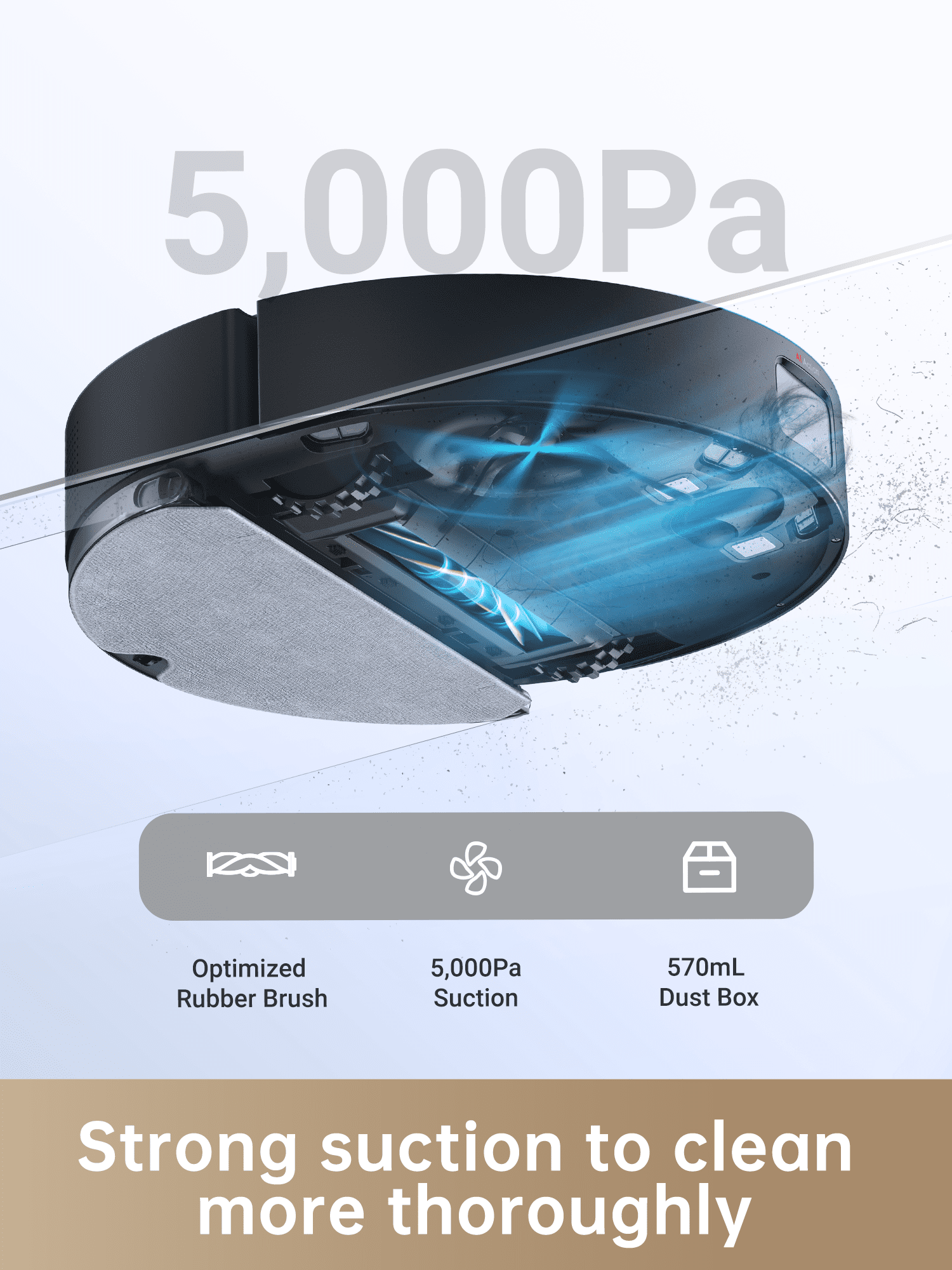 Dreame D10s Pro Robot Vacuum and Mop, Powerful 5000Pa Suction, AI-Powered Obstacle Recognition, 280mins Runtime, Robot Vacuum Cleaner Compatible with Alexa, Perfect for Pet Hair, Carpets