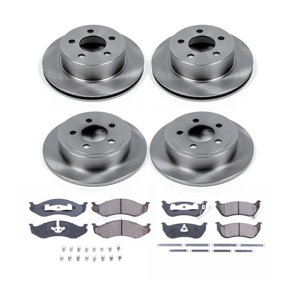 Ultimate Brakes Front and Rear Semi-Metallic Brake Pad and Rotor Kit with Hardware WM81506