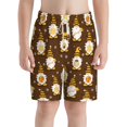 Vsdgher Flowers And Gnomes Bees Print Mens Swim Trunks Bathing Suit