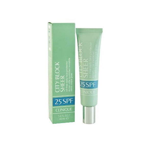 Clinique City Block Sheer SPF 25 Oil Free Daily Face Protector for Dry and Oily Skin, 1.4 oz