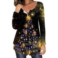 thumbnail image 1 of Qertyioot Sweat-Shirt d'Impression de Noël Femmes, Manches Longues Casual Mode Col Rond Pullover Tops, 1 of 5