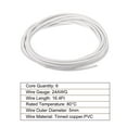 thumbnail image 6 of Uxcell 24AWG Electrical Wire 6 Conductors Tinned Copper 16.4Ft Low Voltage Case Flexible Extension Power Cord White, 6 of 6