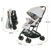 Baby Lightweight Stroller Aluminum Umbrella Stroller Travel Foldable Design with Cup Holder, Oxford Canopy Grey