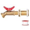 thumbnail image 1 of WADEO Rain Barrel Spigot Kit 1/4 Turn Ball Value Spigot with Bulkhead Fitting, 1 of 9